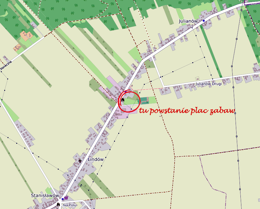 Mapa lokalizacji placu zabaw