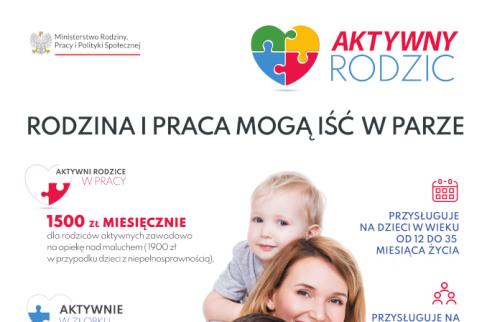 Plakat promocyjny programu „Aktywni Rodzice”