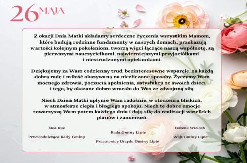 Życzenia z okazji Dnia Matki