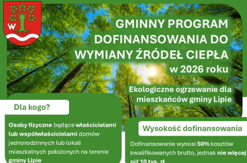 Plakat dofinansowanie do zródeł ciepła w 2026 roku